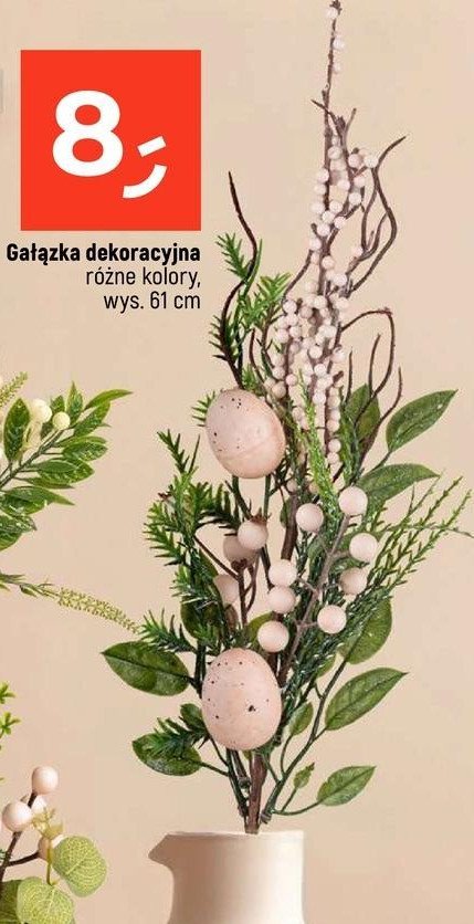 Gałązka dekoracyjna 61 cm promocja w Dealz