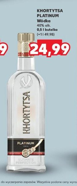 Wódka KHORTYTSA PLATINIUM promocja w Kaufland