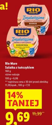 Sałatka z tuńczykiem różne rodzaje promocja w Lidl