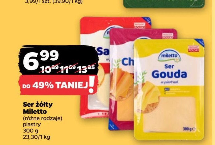 Ser gouda plastry Miletto promocja w Netto