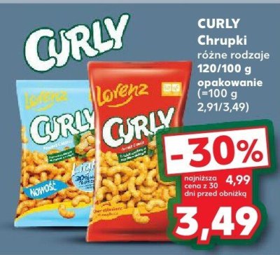 Chrupki różne rodzaje Curly promocja w Kaufland