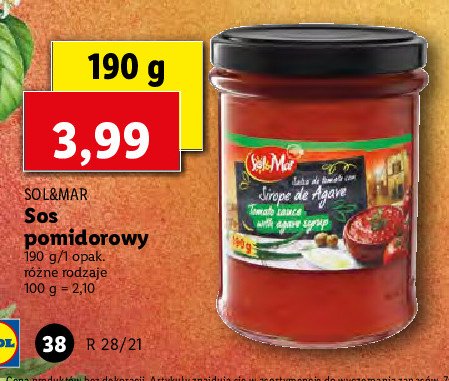 Sos pomidorowy Sol&mar promocja