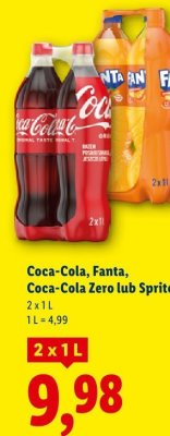 Napój gazowany Fanta 2 x 1l promocja w Lidl