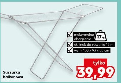 Suszarka balkonowa 180 x 93 x 55 cm promocja