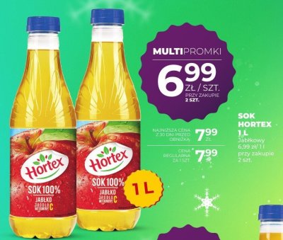 Sok Hortex 100% jabłko 1 l promocja w Duży Ben