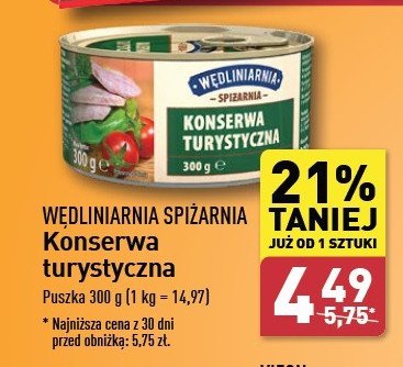 Konserwa turystyczna Wędliniarnia spiżarnia promocja w Aldi