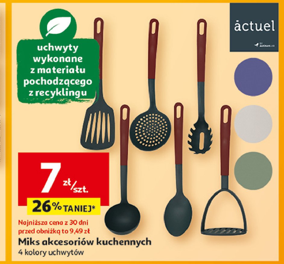 Łyżka kuchenna silikon/plastik 31 cm Actuel promocja