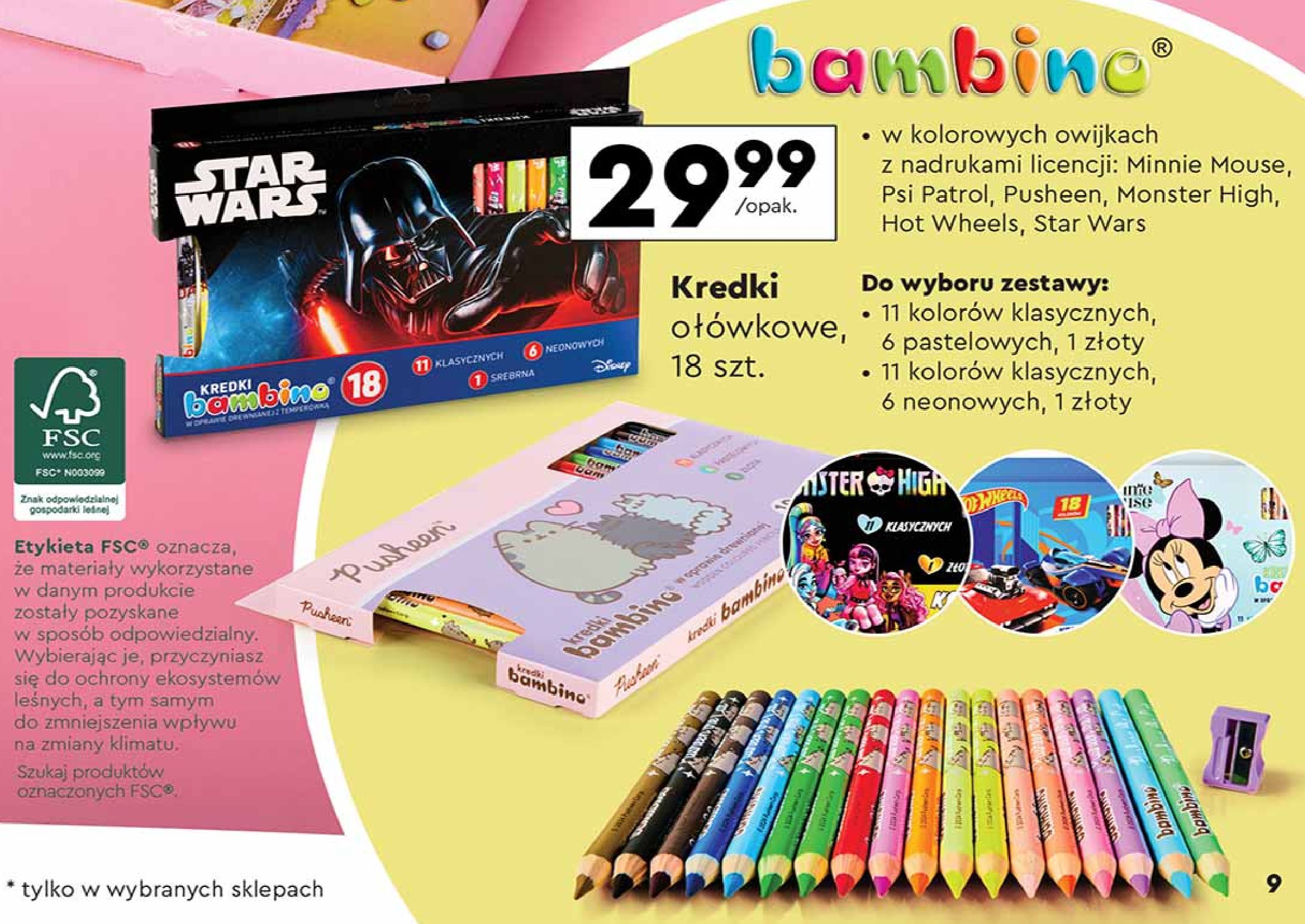 Kredki minnie Moje bambino promocja