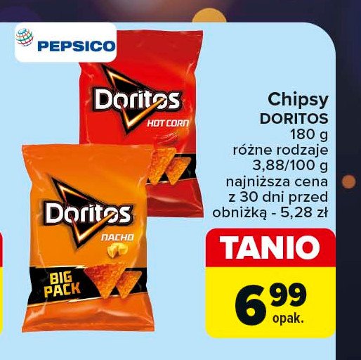 Chipsy hot corn Doritos Frito lay doritos promocja w Carrefour Market