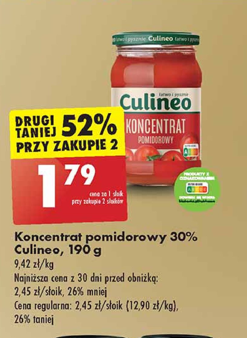 Koncentrat pomidorowy 30% Culineo promocja