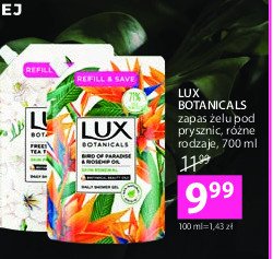 Żel pod prysznic freesia & tea tree oil zapas Lux botanicals promocja