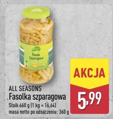Fasolka szparagowa zielona promocja w Aldi