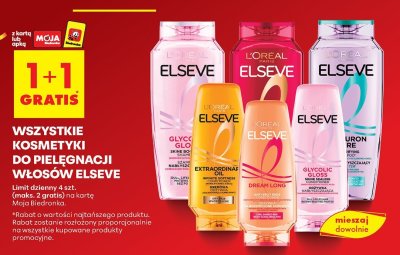 Kosmetyki do pielęgnacji włosów Elseve 1+1 gratis promocja w Biedronka