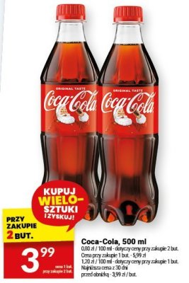 Coca-Cola, 500 ml promocja w Twój Market