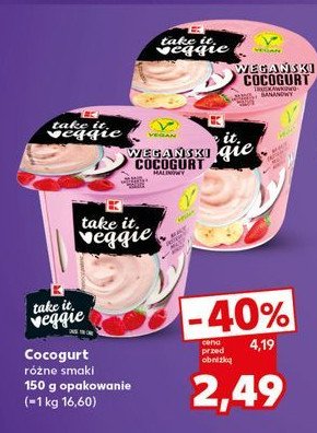 Cocogurt truskawka-banan K-classic takie it veggie promocja