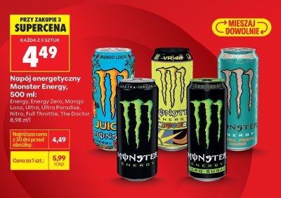 Napój energetyczny Monster Energy 500ml promocja w Biedronka