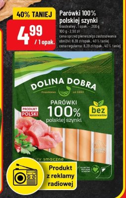 Parówki 100% polskiej szynki Dolina Dobra Goodvalley promocja w POLOmarket
