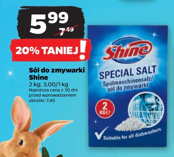 Sól do zmywarki Shine classic promocja
