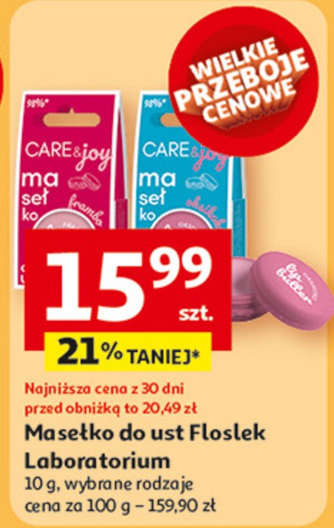 Masełko do ust różowe Floslek promocja w Auchan