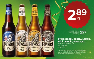Piwo Kozel Bílý Lehký 0,0% 0,5 L promocja w Duży Ben