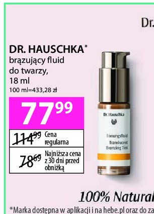 Fluid brązujący do twarzy Dr hauschka promocja