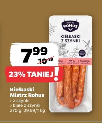 Kiełbaski z szynki Mistrz Rohus promocja w Netto
