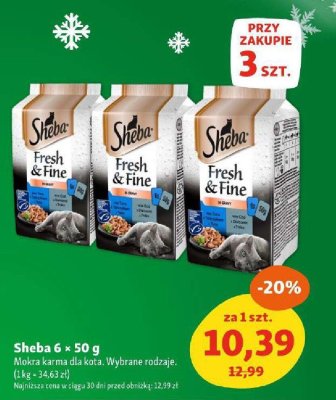 Karma dla kota Sheba Fresh & Fine 6 x 50 g promocja w MAXI ZOO