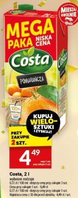 Sok Costa, 2 l promocja w Twój Market