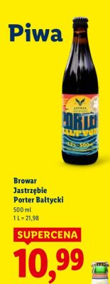Piwo Browar Jastrzębie Porter Bałtycki promocja w Lidl