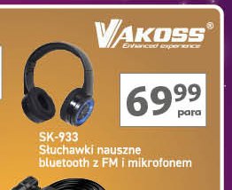 Słuchawki sk-933 czarno-niebieskie Vakoss promocja