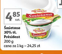 Śmietana 30 % President promocja