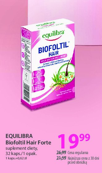 Suplement diety biofotil Equilibra promocja w Hebe