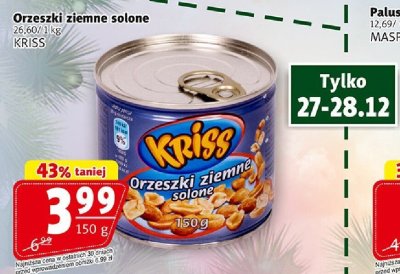Orzeszki ziemne solone Kriss promocja w Prim Market