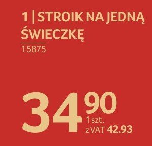 Stroik na jedną świeczkę promocja w Selgros
