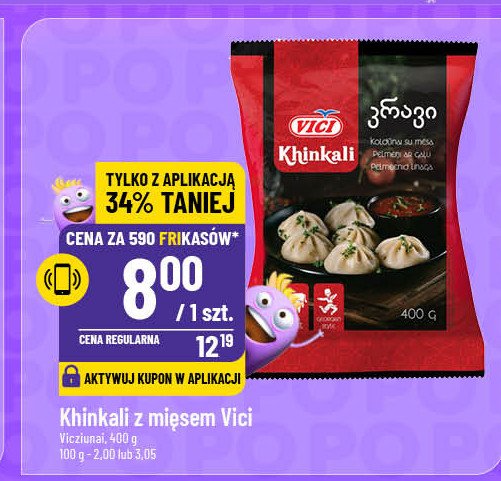 Khinkali z mięsem Vici promocja w POLOmarket