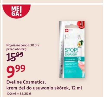 Krem-żel Eveline Cosmetics, do usuwania skórek, 12 ml promocja w Rossmann
