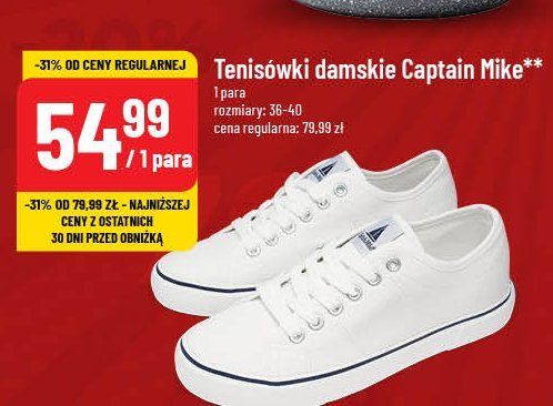 Tenisówki damskie rozm. 36-40 Captain mike promocja