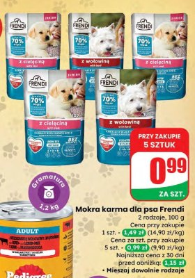 Mokra karma dla psa Frendi 2 rodzaje promocja w Dino