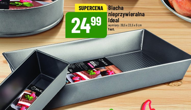 Blacha nieprzywieralna ideal 39.5 x 23.5 x 6 cm Galicja promocja w POLOmarket