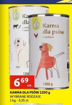 Karma dla psów z drobiem Podniesiony kciuk promocja