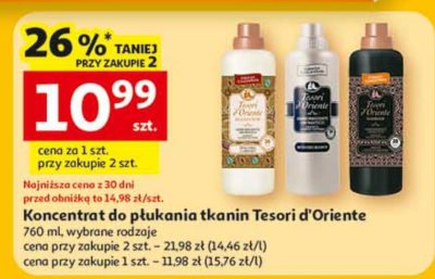 Koncentrat do płukania tkanin Tesori d'Oriente, wybrane rodzaje promocja w Auchan