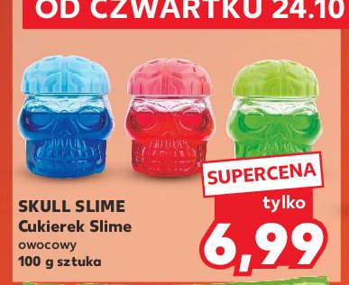 Żel do jedzenia w płynie skull slime niebieski promocja