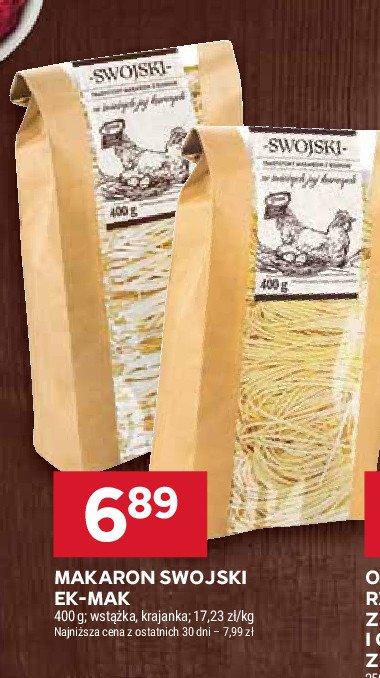 Makaron swojski wstążka Eko-mak promocja w Stokrotka