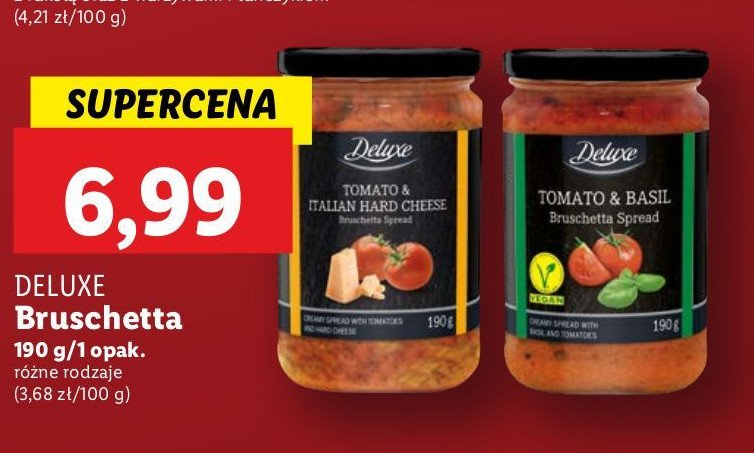 Sos bruschetta pomidory i bazylia Deluxe promocja