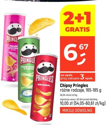 Chipsy Pringles różne rodzaje, 165-185 g promocja