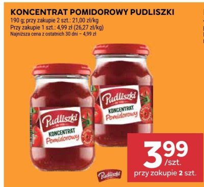 Koncentrat pomidorowy Pudliszki promocja w Stokrotka