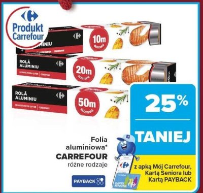 Folia aluminiowa CARREFOUR różne rodzaje promocja w Carrefour