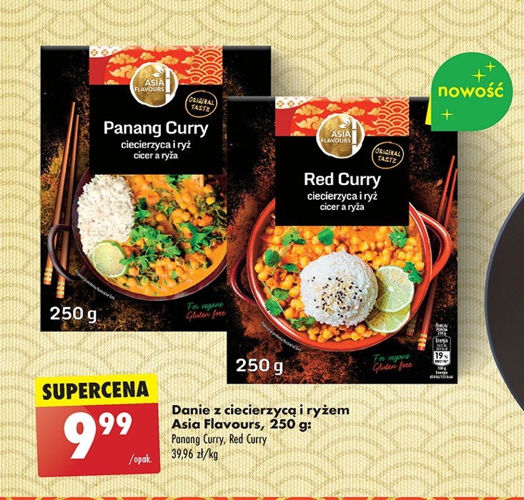 Panang curry ciecierzyca i ryż Asia flavours promocja