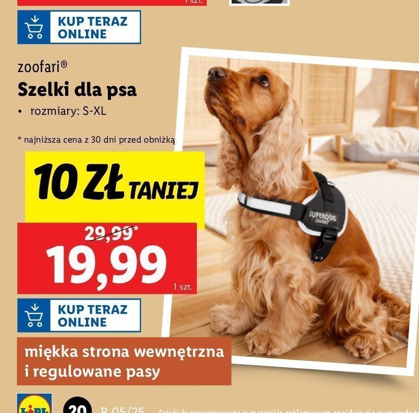 Szelki dla psa rozm. s-xl Zoofari promocja