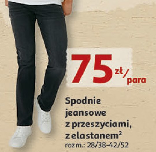 Spodnie męskie jeans 28/38-42/52 Auchan inextenso promocja